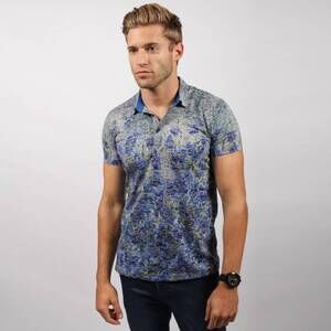 NEW EIGHT X print polo shirt in navy